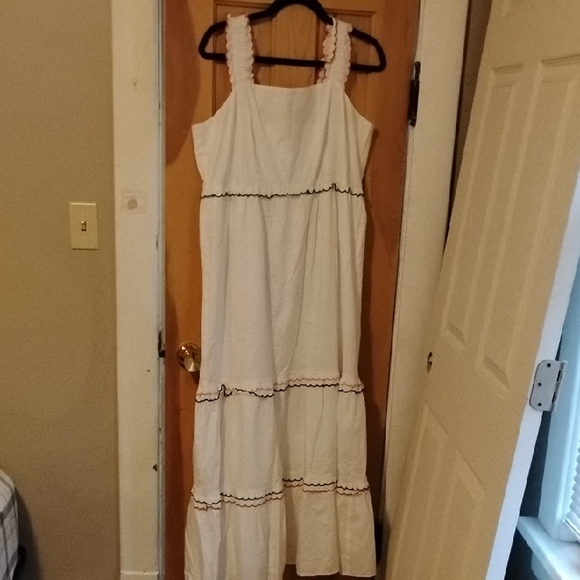 Loft L White Maxi Dress Sundress - Picture 2 of 6